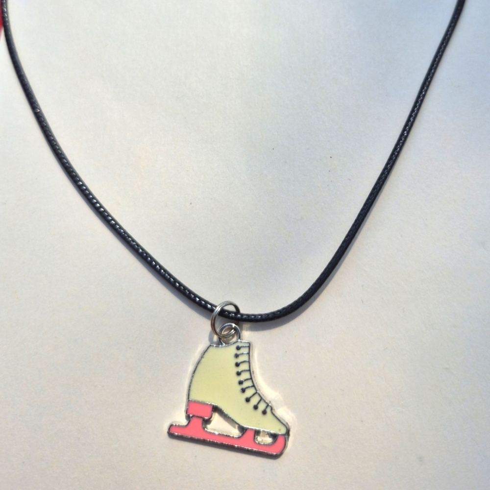 Ice Skate Pendant Necklace